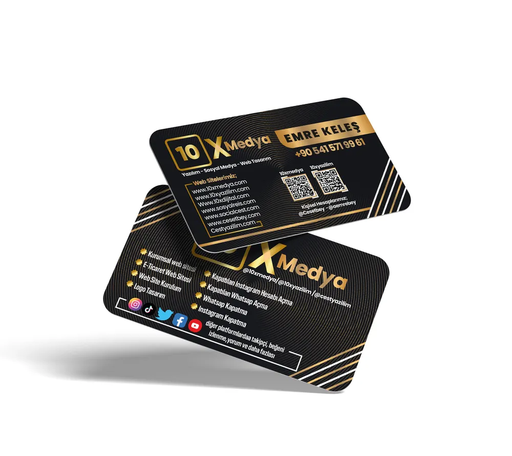 350 Gr. Kuşe Oval Kesimli Kabartmalı kartvizit (1000 Adet)